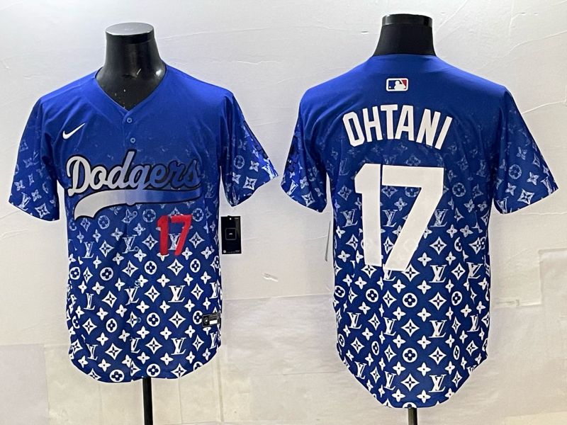 Men Los Angeles Dodgers #17 Ohtani Blue Nike 2025 MLB jersey 011->los angeles dodgers->MLB Jersey